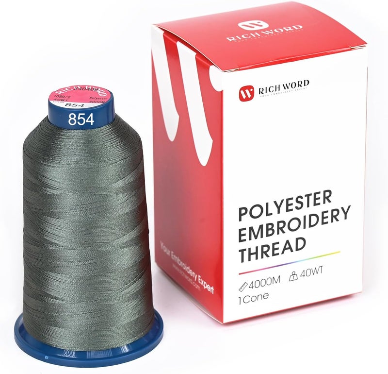 Poolin Richword Selected Green Embroidery Thread 4000M(4374Y) 40WT Polyester Thread 100 Colors Selected for Commercial Multi Needles and Single Needle Embroidery Machine 0854 - Image 1